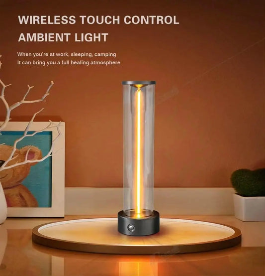 Minimalist Magnetic Table Lamp Touch Control Cordless Desk Lamp USB Rechargeable for Bedroom 3 Colors Ambient Night Light